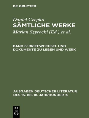 cover image of Briefwechsel und Dokumente zu Leben und Werk